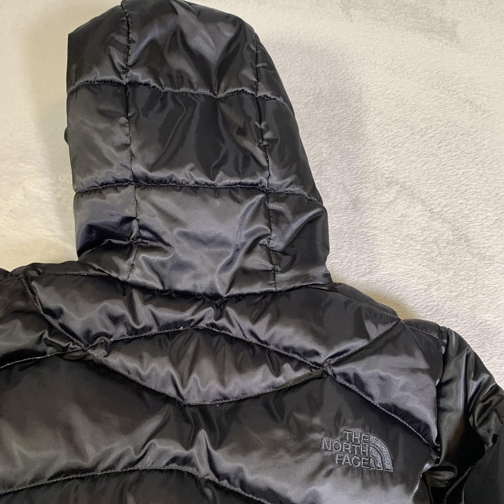 The North Face Jacket Womens Medium Black 550 Down Hooded Puffer Quilted Warm - Picture 13 of 14